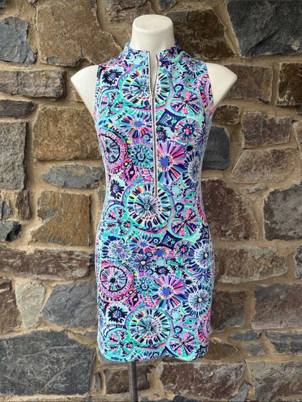 Lilly Pulitzer Sleeveless Golf Dress XXS Multicolor UPF Stretch